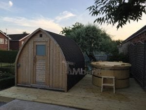 Igloo Outdoor Sauna And Wood Fired Wooden Hot Tub, Philip, Selston, UK