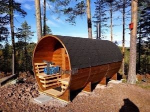 Utendørs Vedfyrt Tønne Badstuer, Lene Walhovd, Lysaker, Norway (3)
