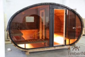 Sauna Da Esterno Ovale In Legno Hobbit (10)