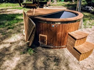 Hot Tub Idromassaggio In Vetroresina Con Stufa Esterna (7)