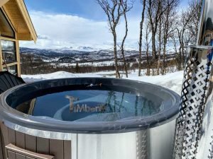 Jacuzzi Da Esterno 6 Posti Con Stufa A Pellet Intelligente