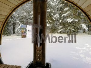 Sauna Da Giardino Rotondo Con Finestra Panoramica E Di Riscaldamento A Legna (20)