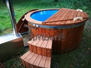 Hot Tub Idromassaggio In Vetroresina Con Stufa Esterna TimberIN 3