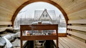Sauna A Botte All'aperto Con Caminetto E Forno A Legna (26)