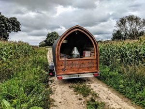 Sauna Igloo A Botte All'aperto Con Caminetto E Forno A Legna (18)