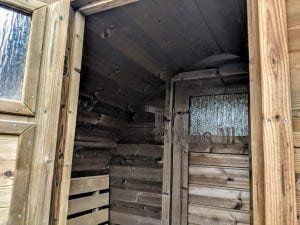 Sauna Igloo A Botte All'aperto Con Caminetto E Forno A Legna (23)