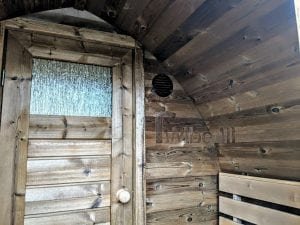 Sauna Igloo A Botte All'aperto Con Caminetto E Forno A Legna (25)