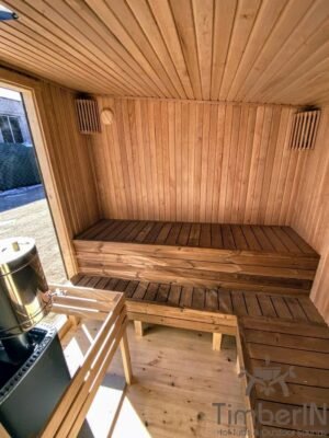 Sauna Moderna All'aperto Con Facciata In Vetro (2)