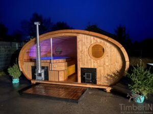 Sauna Ovale Per Esterni Con Vasca Idromassaggio Integrata (22)
