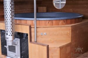 Sauna Ovale Per Esterni Con Vasca Idromassaggio Integrata (33)