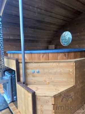 Sauna Ovale Per Esterni Con Vasca Idromassaggio Integrata (5)