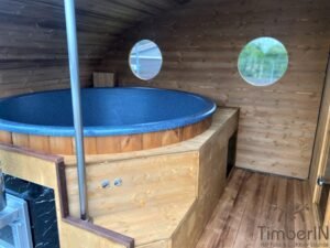 Sauna Ovale Per Esterni Con Vasca Idromassaggio Integrata (6)
