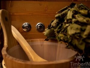 Sauna Ovale Per Esterni Con Vasca Idromassaggio Integrata (75)