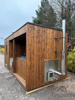 Moderna Sauna Da Giardino Con Vasca Idromassaggio (2)