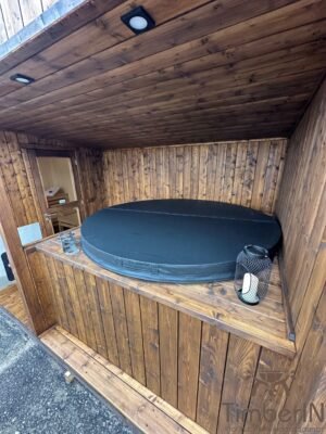 Moderna Sauna Da Giardino Con Vasca Idromassaggio (3)