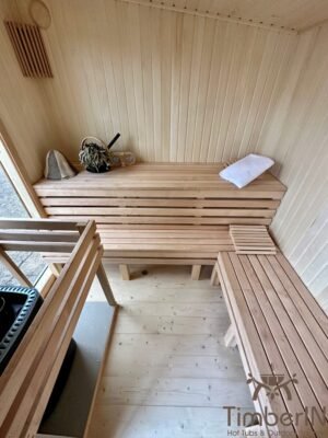 Moderna Sauna Da Giardino Con Vasca Idromassaggio (4)