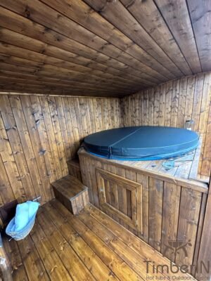 Moderna Sauna Da Giardino Con Vasca Idromassaggio (5)