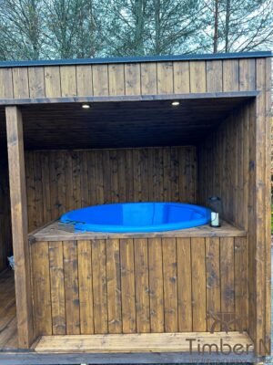 Moderna Sauna Da Giardino Con Vasca Idromassaggio (6)