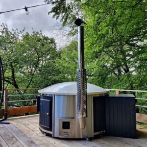 Stufa a legna integrata per vasca idromassaggio – 30 kW in acciaio inox 316