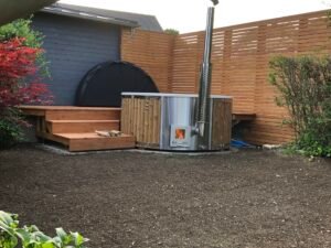 Stufa a legna integrata per vasca idromassaggio – 30 kW in acciaio inox 316