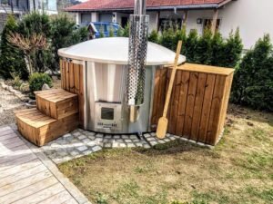 Stufa a legna integrata per vasca idromassaggio – 30 kW in acciaio inox 316
