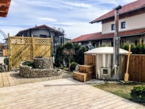 Stufa a legna integrata per vasca idromassaggio – 30 kW in acciaio inox 316