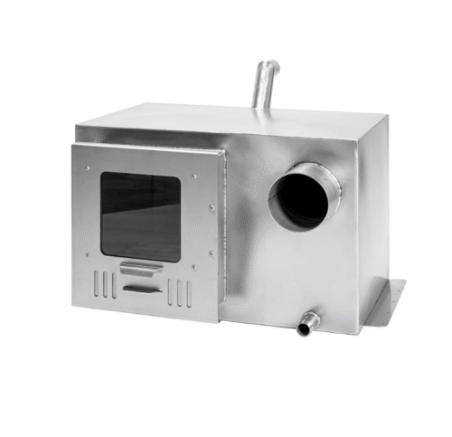 Stufa a legna integrata per vasca idromassaggio – 30 kW in acciaio inox 316