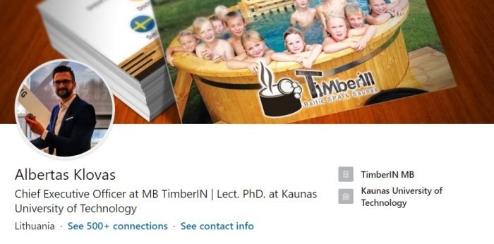 Dr. Albertas Klovas di TimberIN
