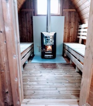 TimberIN Nordic Pod™ Porch – sauna da esterno a igloo con portico