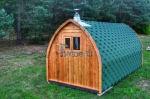 TimberIN Nordic Pod™ Porch – sauna da esterno a igloo con portico