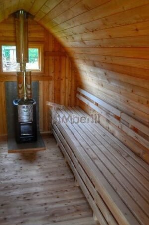 TimberIN Nordic Pod™ Porch – sauna da esterno a igloo con portico