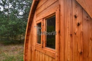 TimberIN Nordic Pod™ Porch – sauna da esterno a igloo con portico