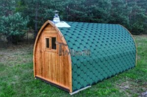 TimberIN Nordic Pod™ Porch – sauna da esterno a igloo con portico