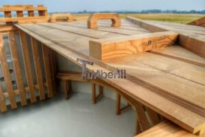 TimberIN Nordic Flex in legno termotrattato – primo piano con coperchio su misura