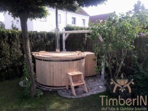 TimberIN Nordic Deluxe in abete, vasca in legno con bordo largo – foto cliente
