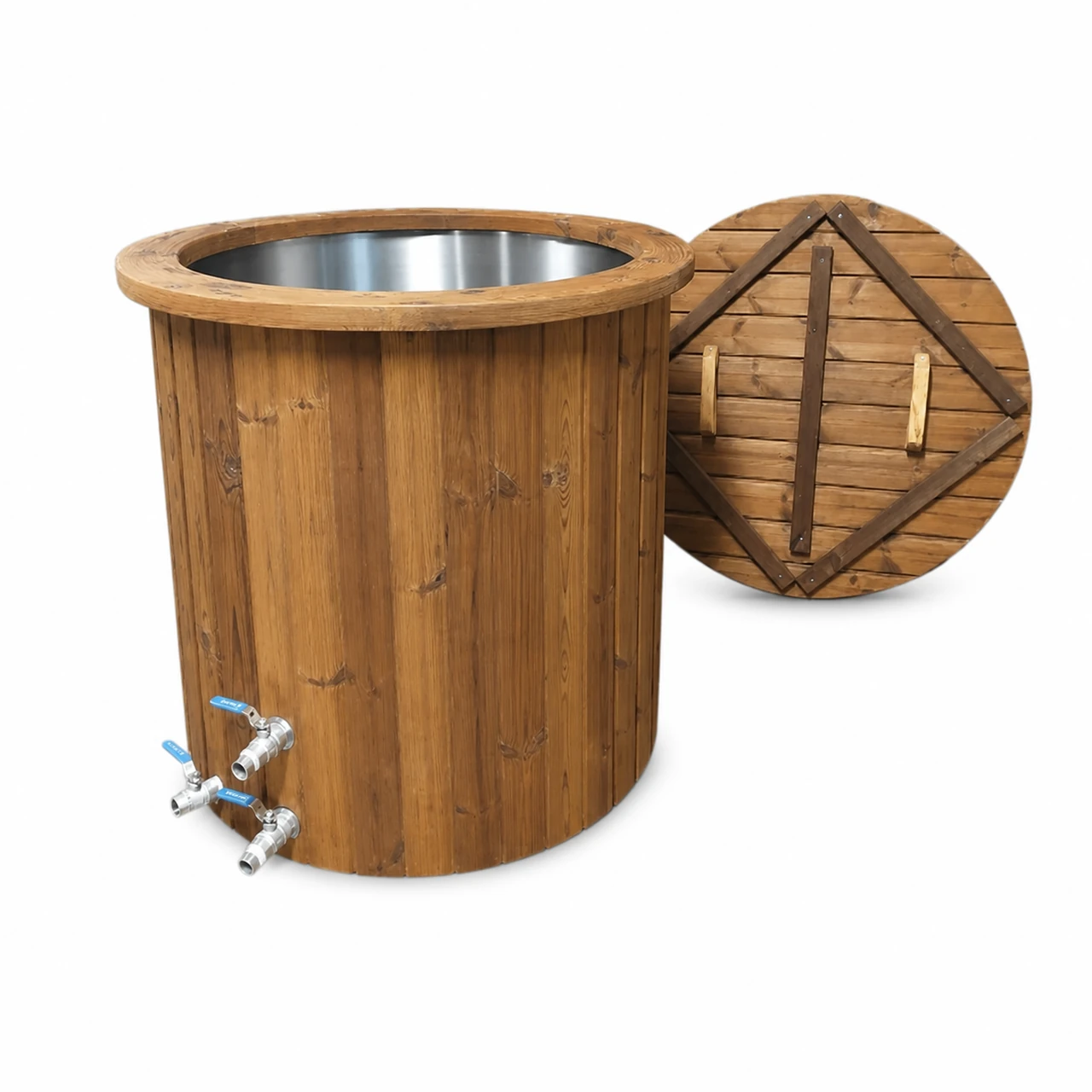 Vasca per bagno freddo TimberIN in termolegno e acciaio inox